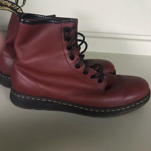 Red Dr. Martens. Size 11